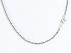 Fijne zilveren hanger met blauwe saffier en marcasiet aan ketting afbeelding 5