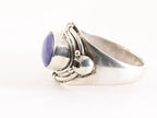 Bewerkte zilveren ring met lapis lazuli afbeelding 2
