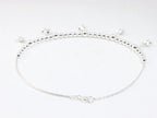 Zilveren enkelband met hoogglans kralen en sterren afbeelding 3