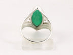 Opengewerkte zilveren ring met groene onyx afbeelding 3