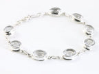 Hoogglans zilveren armband met bergkristal afbeelding 2