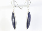 Lange zilveren oorbellen met lapis lazuli afbeelding 2