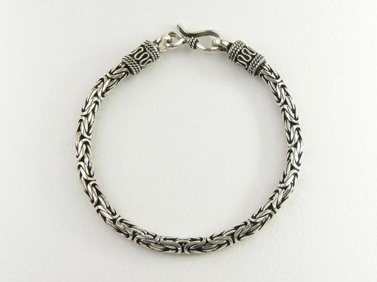 Zilveren armband met koningsschakel afbeelding 2