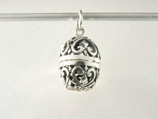 Opengewerkte zilveren engelroeper afbeelding 1