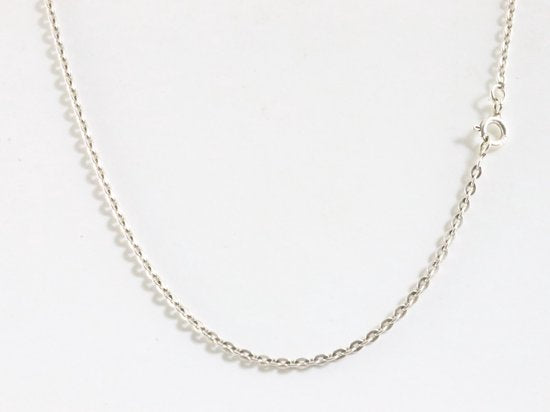 Zilveren hanger met witte maansteen en blauwe topaas aan ketting afbeelding 5