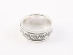 Zilveren geluksring met fantasiegravering afbeelding 2