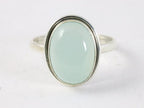 Ovale zilveren ring met aqua chalcedoon afbeelding 4