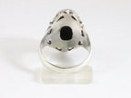 Zware bewerkte zilveren ring met lapis lazuli afbeelding 3