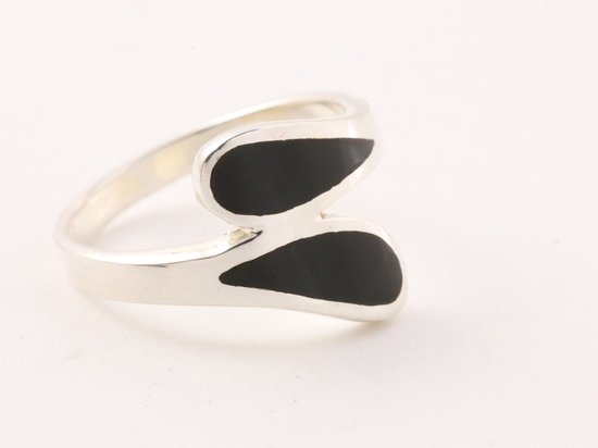 Zilveren ring met onyx afbeelding 1