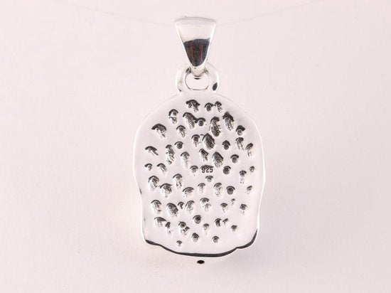 Zilveren Boeddha hanger afbeelding 3