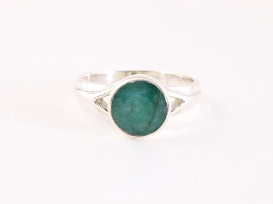 Zilveren ring met smaragd afbeelding 4