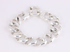 Zilveren armband met grote gourmet schakels afbeelding 1