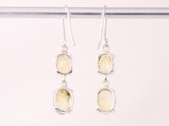 Zilveren oorbellen met citrien afbeelding 3