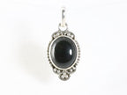 Fijne bewerkte zilveren hanger met onyx afbeelding 4