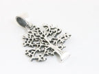 Fijne zilveren levensboom hanger aan ketting afbeelding 2