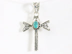 Zilveren libelle hanger met turkoois afbeelding 4