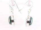 Opengewerkte zilveren oorbellen met malachiet afbeelding 2