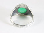 Bewerkte zilveren ring met jade afbeelding 3