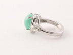 Zilveren ring met smaragd en witte topaas afbeelding 2