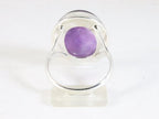 Grote ovale zilveren ring met amethist afbeelding 3
