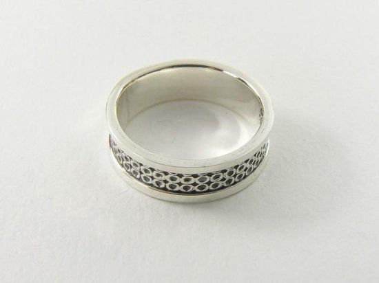 Fijn bewerkte zilveren ring afbeelding 3