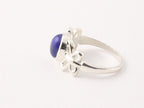 Opengewerkte zilveren ring met lapis lazuli afbeelding 3