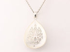 Traditionele bewerkte zilveren hanger met welo opaal aan ketting afbeelding 3