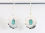 Bewerkte zilveren oorbellen met amazoniet afbeelding 3