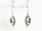 Fijne bewerkte zilveren oorbellen met peridoot afbeelding 2