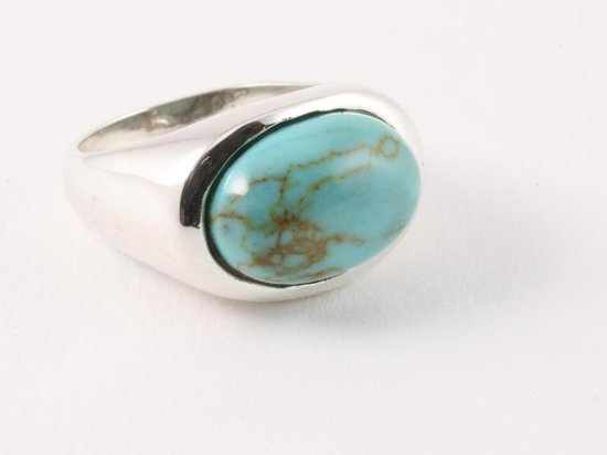 Zilveren ring met turkoois afbeelding 1