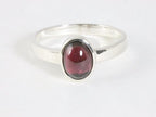 Hoogglans zilveren ring met granaat afbeelding 4