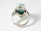 Bewerkte zilveren ring met turkoois afbeelding 3