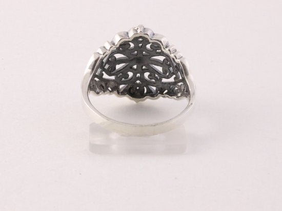 Fijne opengewerkte zilveren ring afbeelding 3