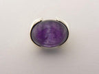 Zilveren ring met grote amethist afbeelding 4