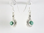 Bewerkte zilveren oorbellen met malachiet afbeelding 2