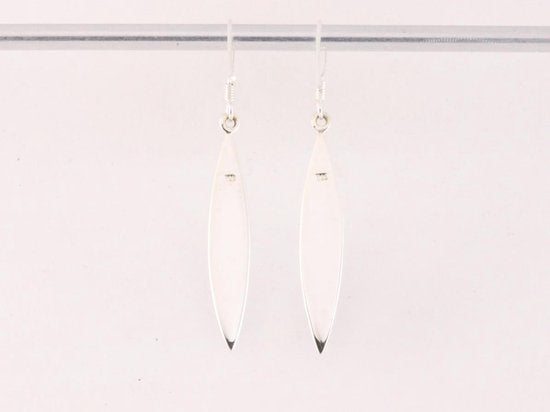 Lange fijne zilveren oorbellen met malachiet afbeelding 3