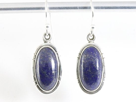 Zilveren oorbellen met lapis lazuli afbeelding 4