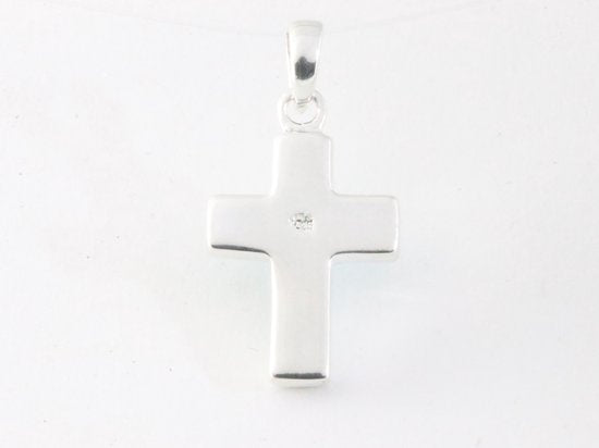 Zilveren kruishanger met onyx afbeelding 3