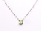 Fijne zilveren anker ketting met peridoot afbeelding 1