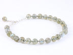 Armband van labradoriet en zilveren kralen afbeelding 2