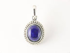 Fijne bewerkte zilveren hanger met lapis lazuli afbeelding 1