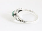 Fijne bewerkte zilveren ring met malachiet afbeelding 2