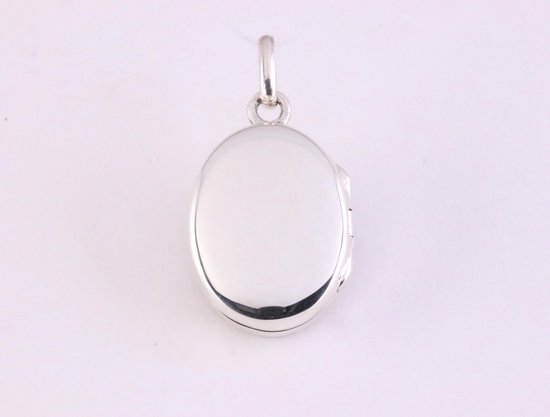 Fijn ovaal opengewerkt zilveren medaillon afbeelding 3