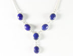 Fijne zilveren ketting met lapis lazuli afbeelding 1