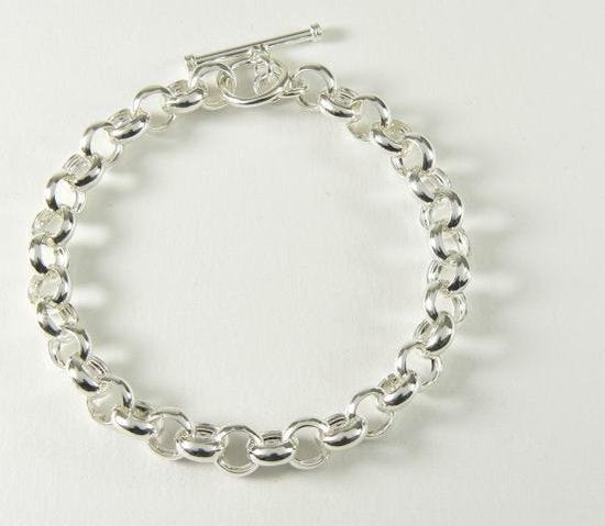 Zilveren armband met fijne jasseronschakels afbeelding 1