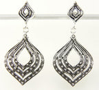 Bewerkte zilveren oorstekers afbeelding 1