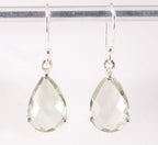 Zilveren oorbellen met groene amethist afbeelding 1