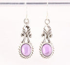 Bewerkte zilveren oorbellen met amethist afbeelding 1