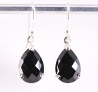 Zilveren oorbellen met onyx afbeelding 1