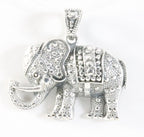 Bewerkte zilveren olifant hanger afbeelding 1